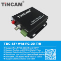 1 Video 1 Data Fiber Optical Converter 20km, Video Transmitter and Receiver for Safe and Security Application, Video to Ethernet Converter (TBC-SF-IVId)